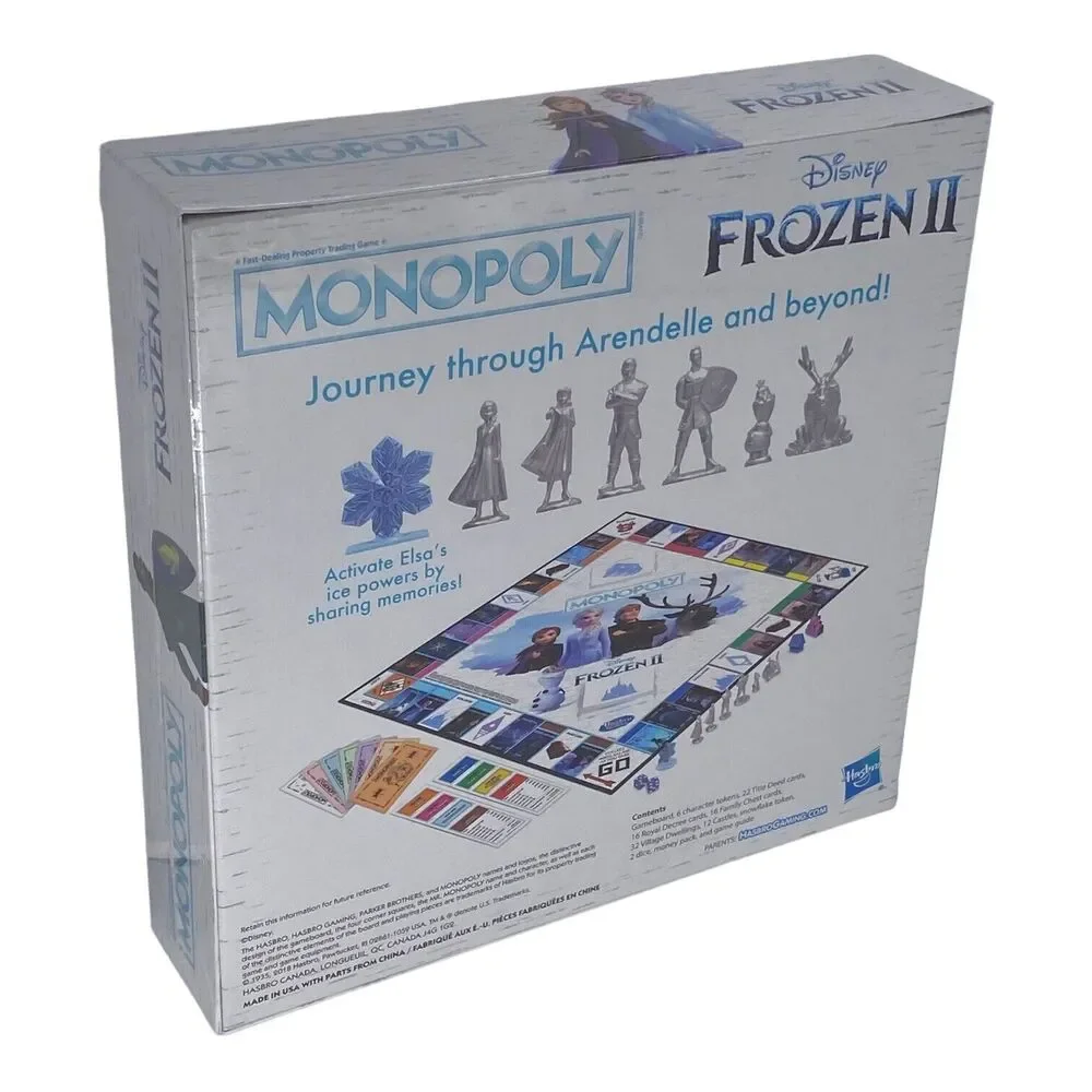 MONOPOLY Disney Frozen 2 Edition - Play Monopoly With Elsa - New Factory Sealed!